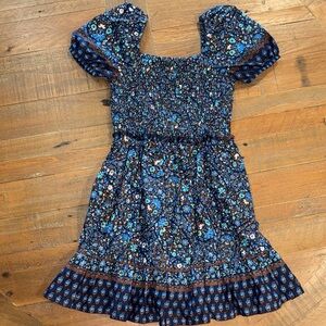 Vineyard Vines Blue Floral Kids Dress